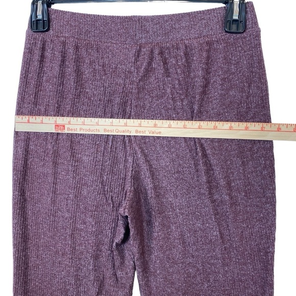 Banana Republic Factory Loungewear Set Small Wine Ribbed Mock Neck Bootcut - Picture 16 of 16